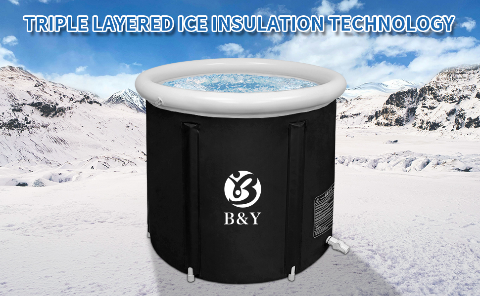 Ice bath bucket with triple-layer ice insulation technology The ice bath bucket with triple-layer ice insulation technology maintains the cooling effect for longer, providing a better soothing and restorative experience.