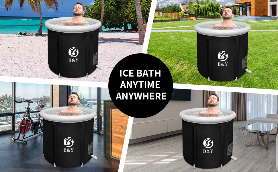 Multi-scene ice bath bucket Ice bath buckets are ready to use at any time and place, providing a cooling and soothing effect to the body.
