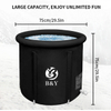 85 Gallon Outdoor Adult Portable Inflatable Ice Bath Tub with Lid