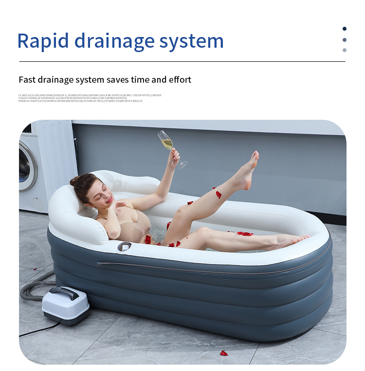 Vaskë e inflatable me pads flluskë