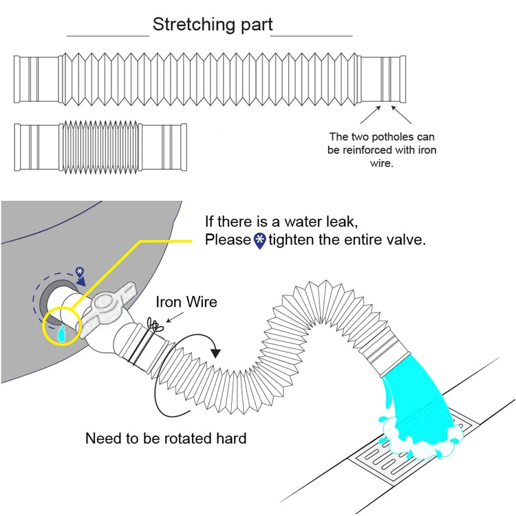 Dekompression Eisbad Eimer -Drainage