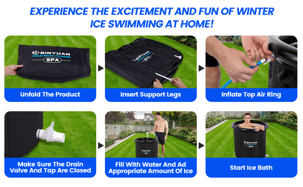 Ice bathtub is easy to install and you can experience ice bath at home