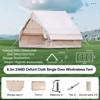 Inflatable Camping Tents with Hand Pump, Air Glamping Tents, Easy Setup Waterproof And Windproof Blow Up Tent, 4 Seasons Oxford Cabin Tent with Mesh & Chimney Window
