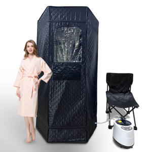 Portable Full Body Sauna Steamer, Essential for Home Spa, 4 Liter 1500 Watt Steam Generator, Fast Heating, with Remote Control And Folding Chair