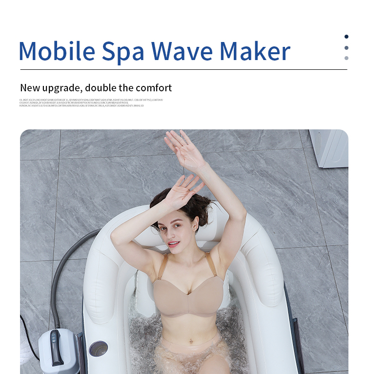 Vaskë e inflatable me pads flluskë cj